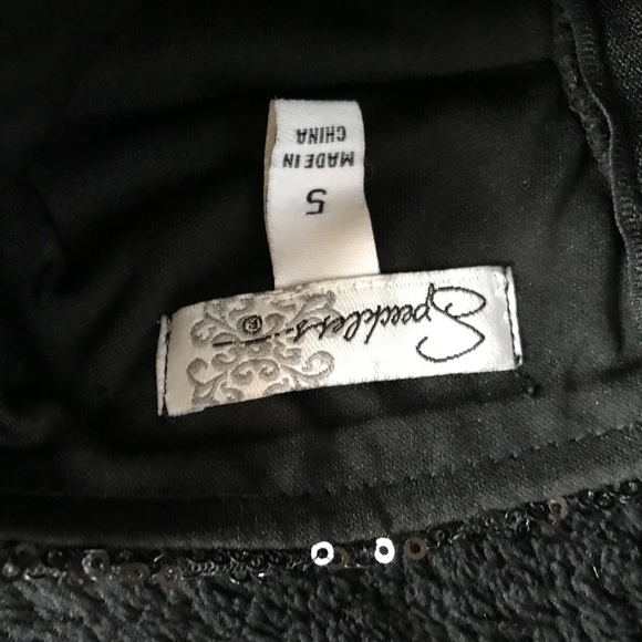 Speechless Stunning black sequin top prom gown - Picture 3 of 4